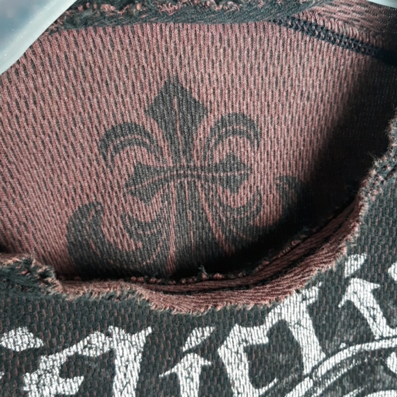 Affliction Mens Medium Distressed Pullover Sweater - Picture 5 of 6